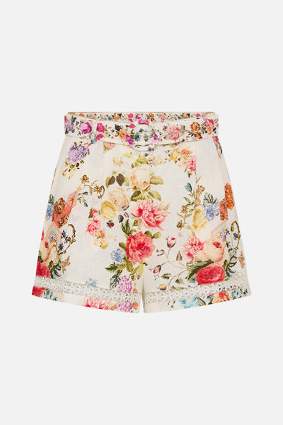 Sew Yesterday - High Waisted Shorts with Lace Insert