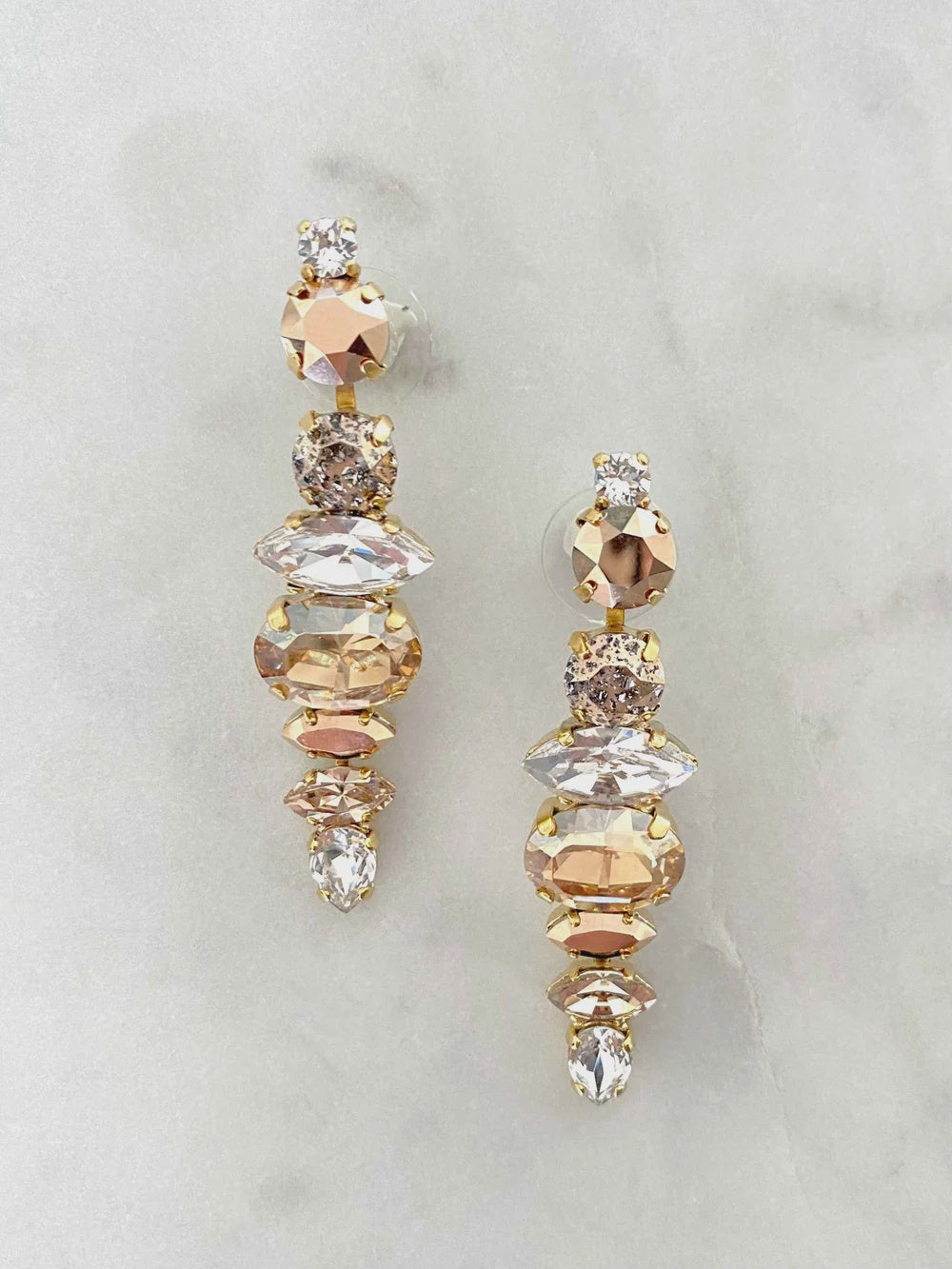 Skopelos Drop Earrings (nudes)