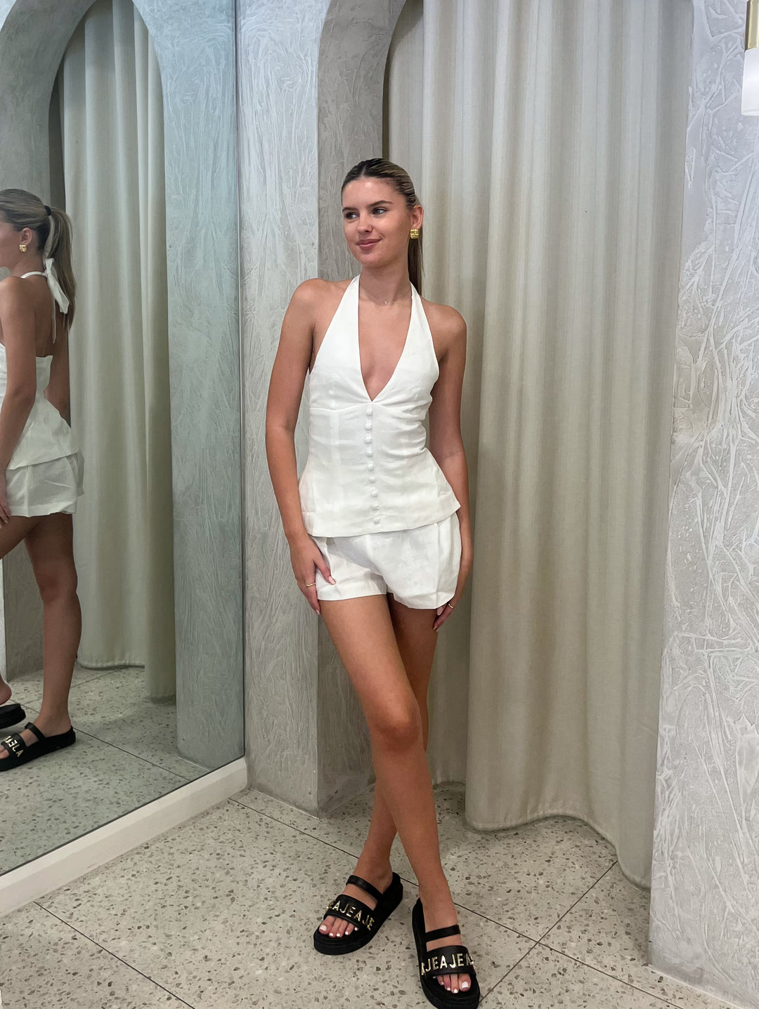 Mirelle Mini Shorts - White
