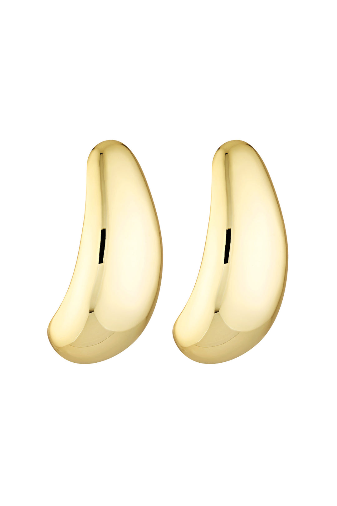Blob Earrings Maxi - Clip On Gold