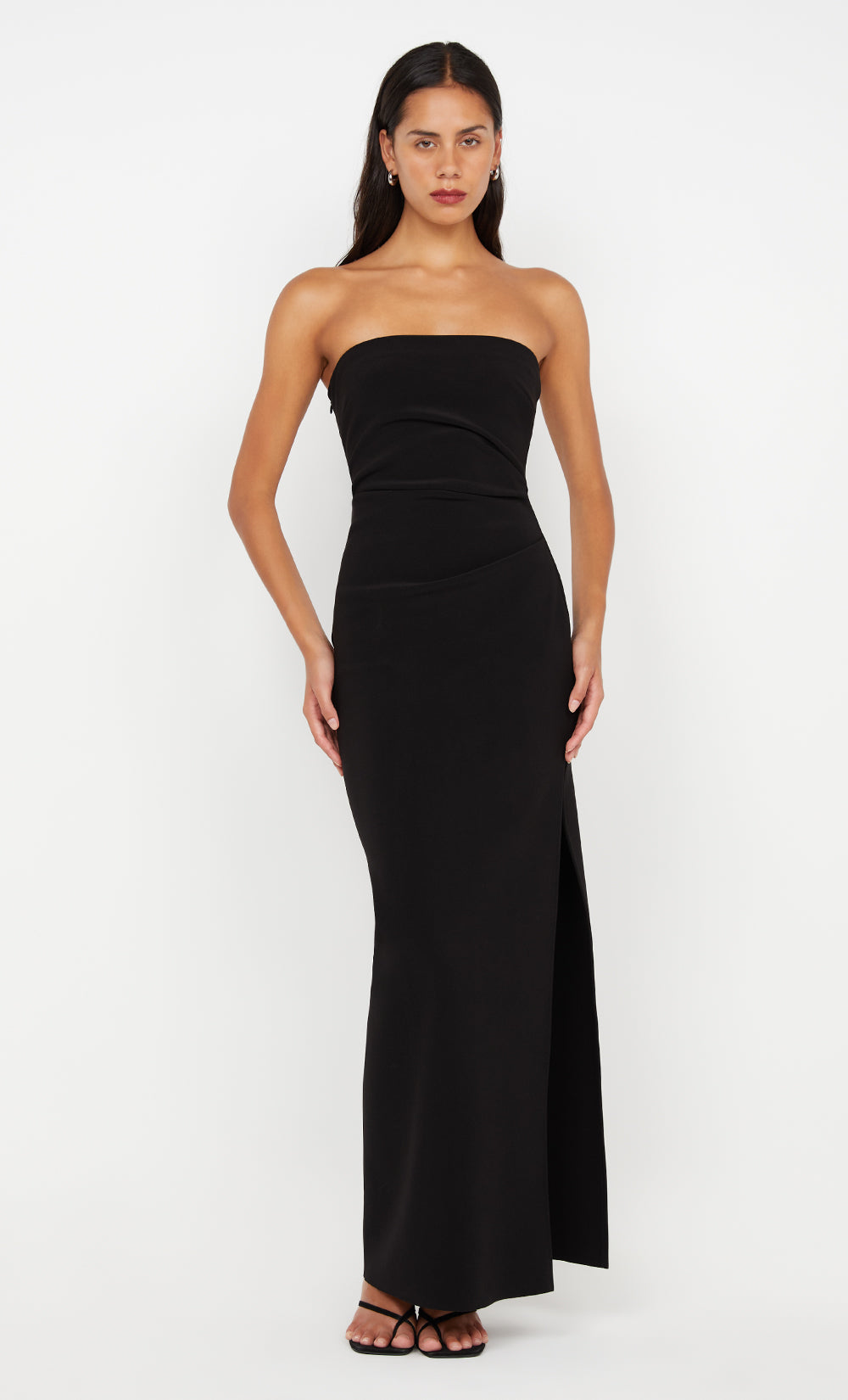 Reina Strapless Maxi Dress- Black
