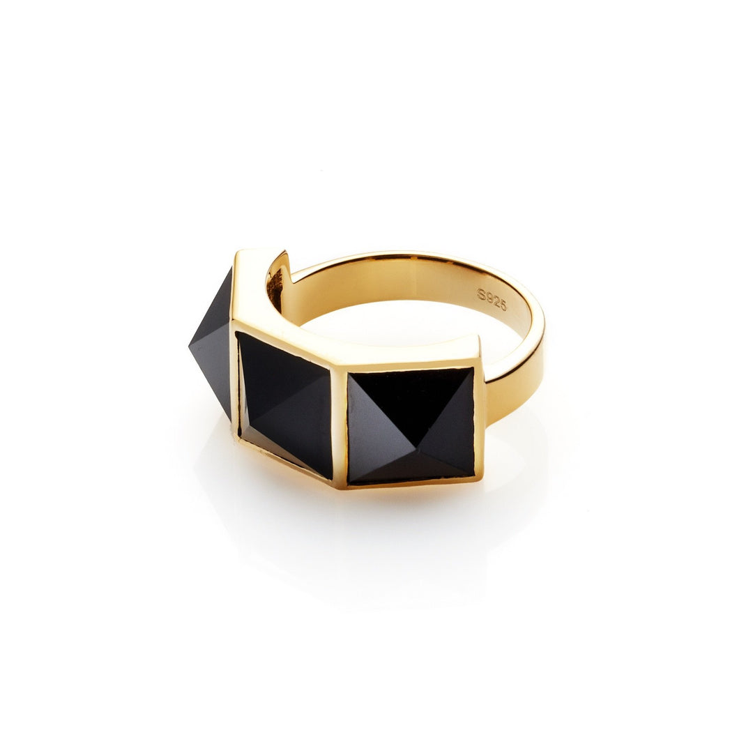 Rock Glam Ring - Black Spinel