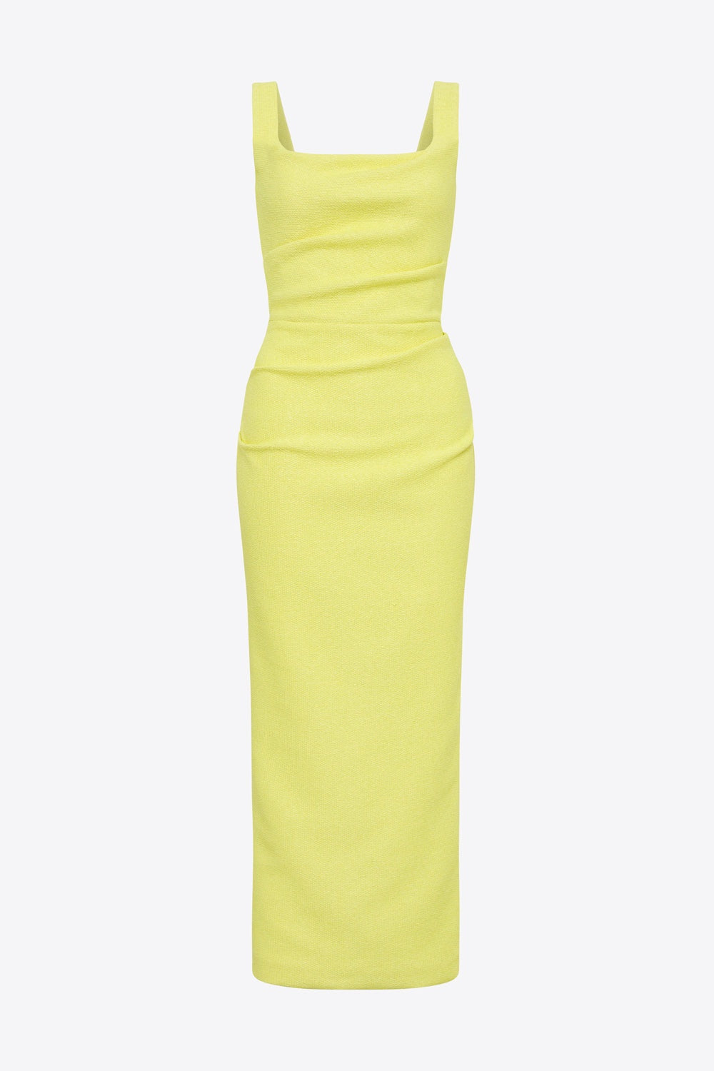 Love Blossoms Raffia Midi Dress Limoncello wotzhotclothing