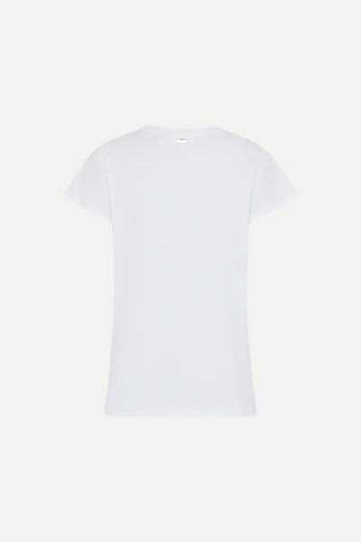 Slim Fit Round Neck T-Shirt - Embroidered -Plumes And Parterres