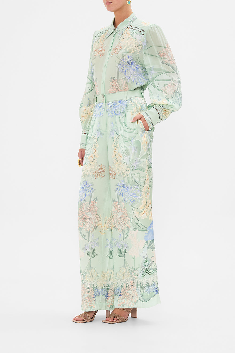 Wide Leg Waisted Pant - Dreaming In Dutch