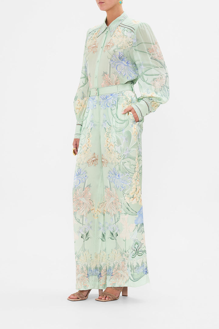 Wide Leg Waisted Pant - Dreaming In Dutch