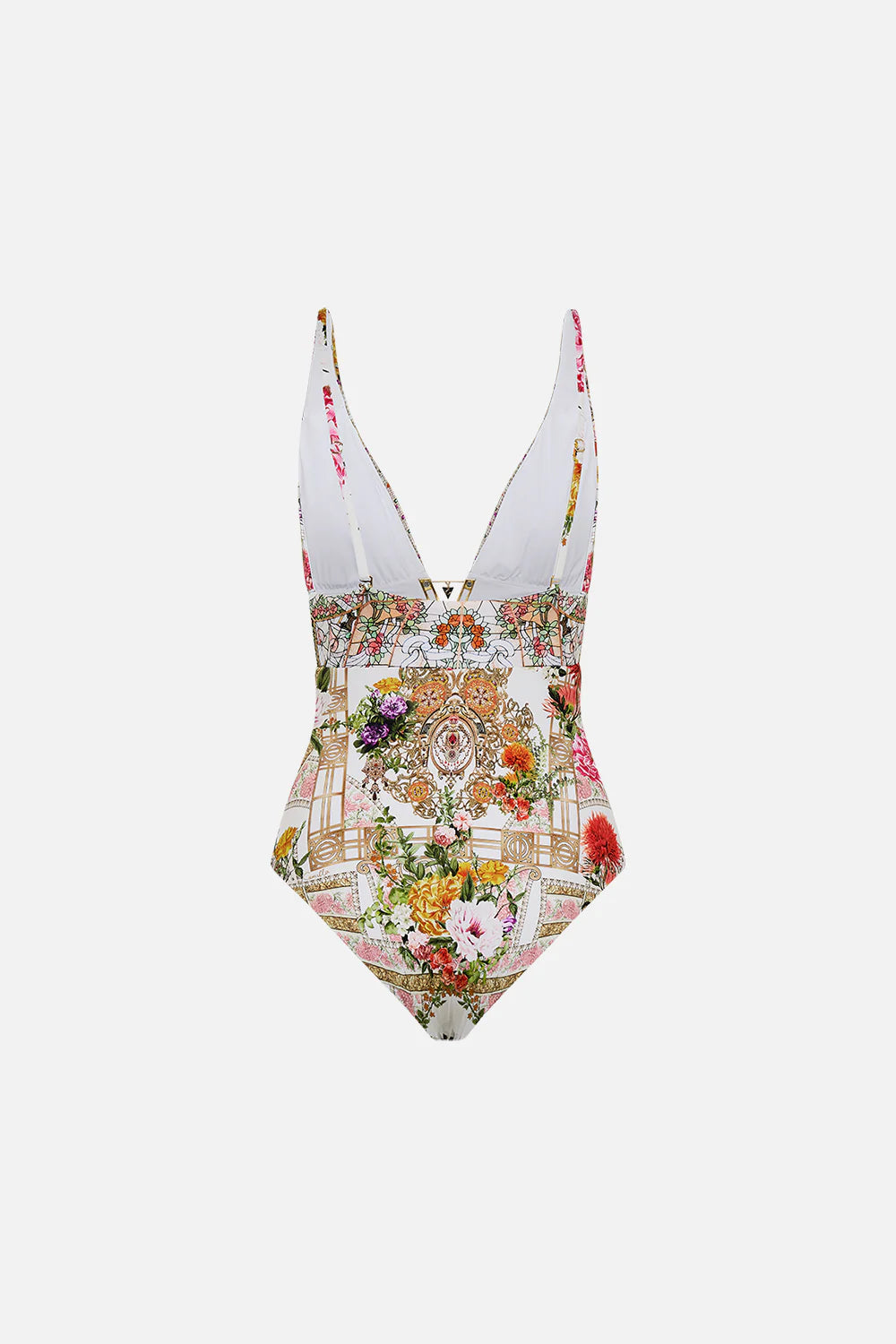 High Tri One Piece With Front Trim - Egyptian Rose