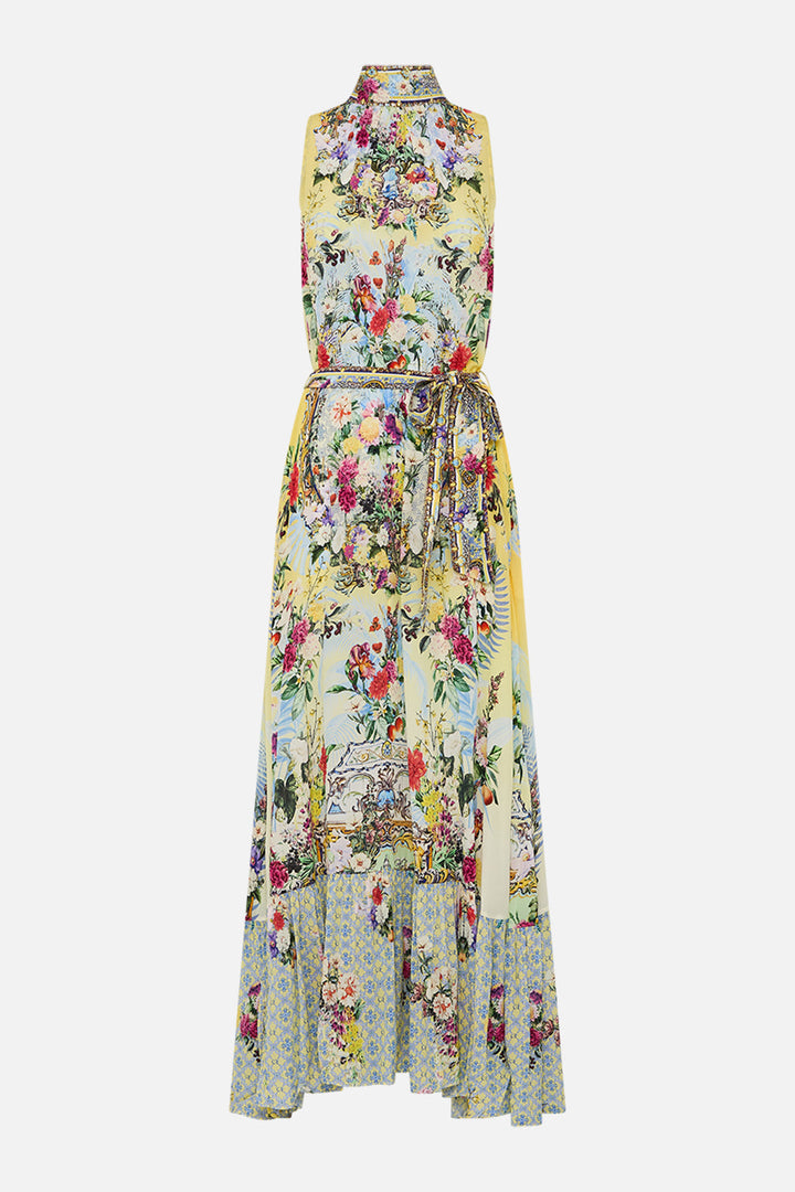 Necktie Dress With Elasticated Waist - Flor fantástica