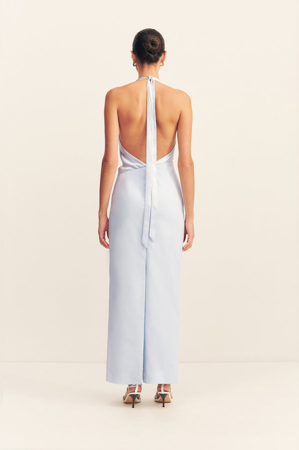 COWL NECK MAXI DRESS - SEABREEZE