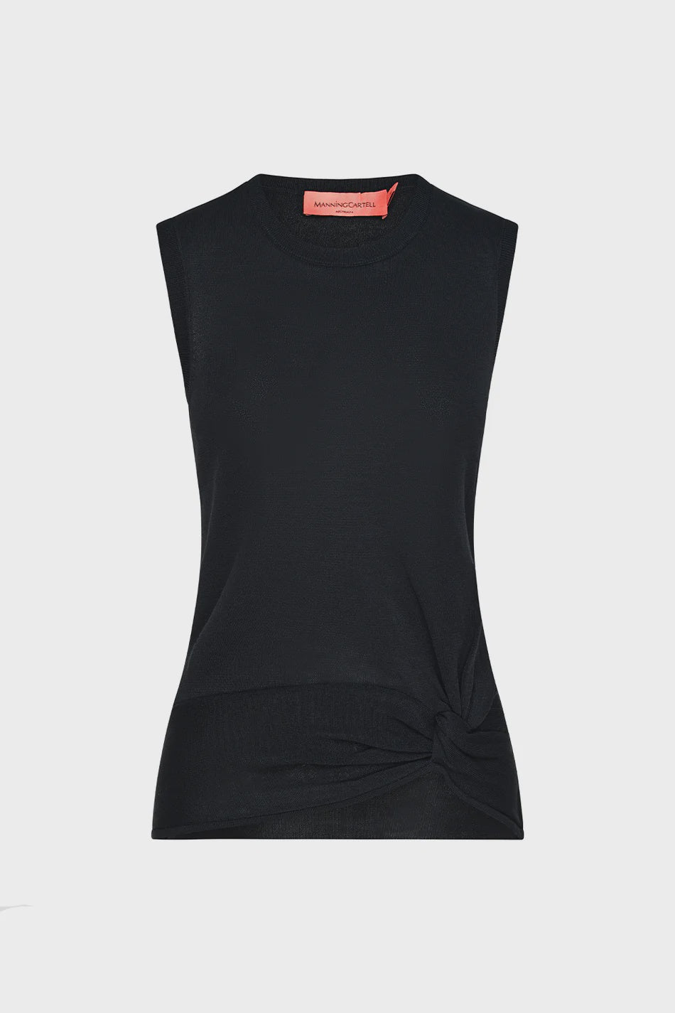 TWISTED KNIT TOP - BLACK