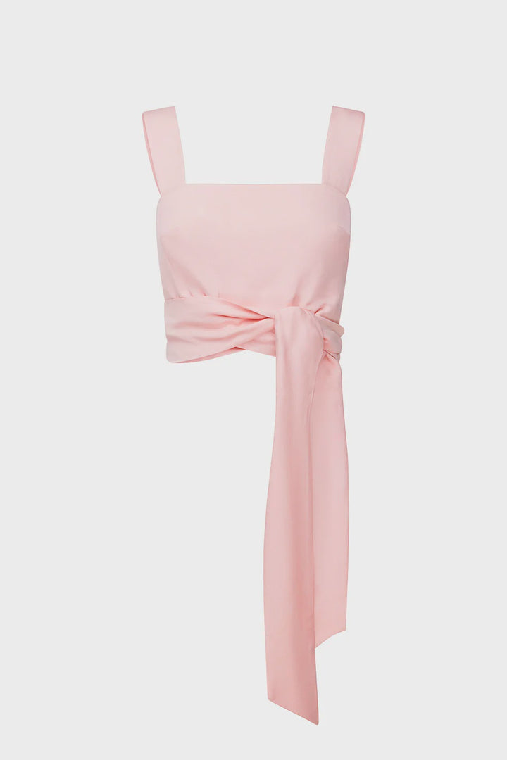 THE SWEET LIFE TIE TOP - PALE PINK