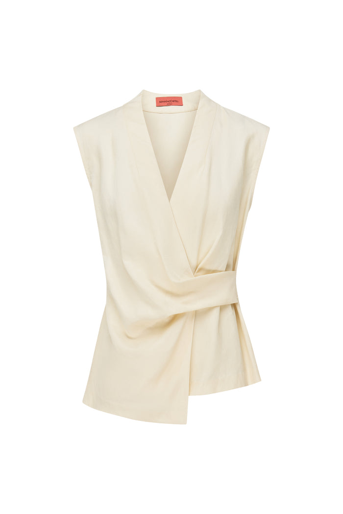 LOVE PHILOSOPHY WRAP TOP