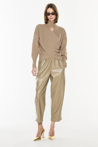 STYLE SMARTS KNIT TOP - TAUPE