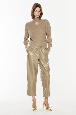STYLE SMARTS KNIT TOP - TAUPE