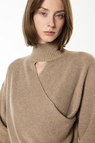 STYLE SMARTS KNIT TOP - TAUPE