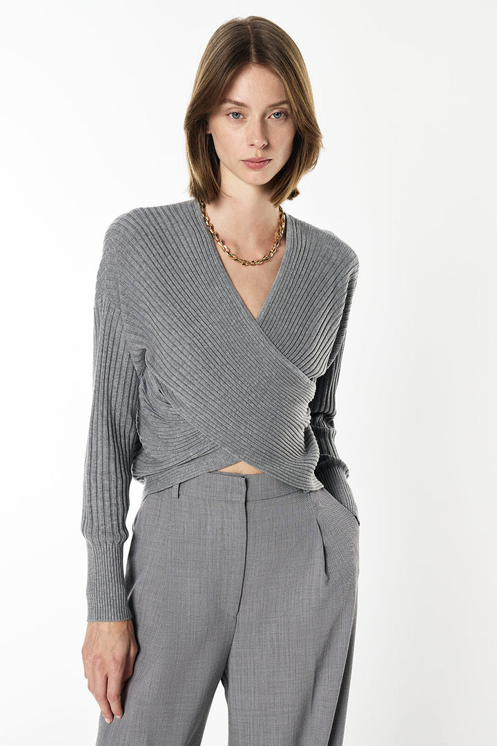 STORYTELLER KNIT TOP - LEAD