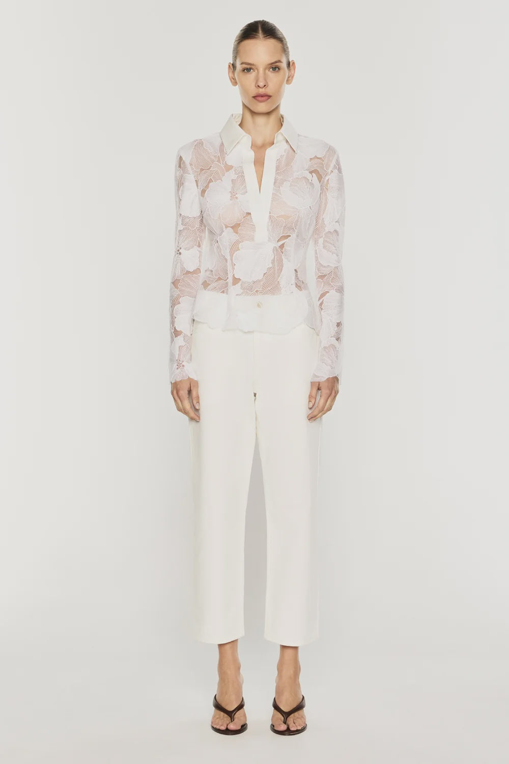 Sheer Force Polo Top - White