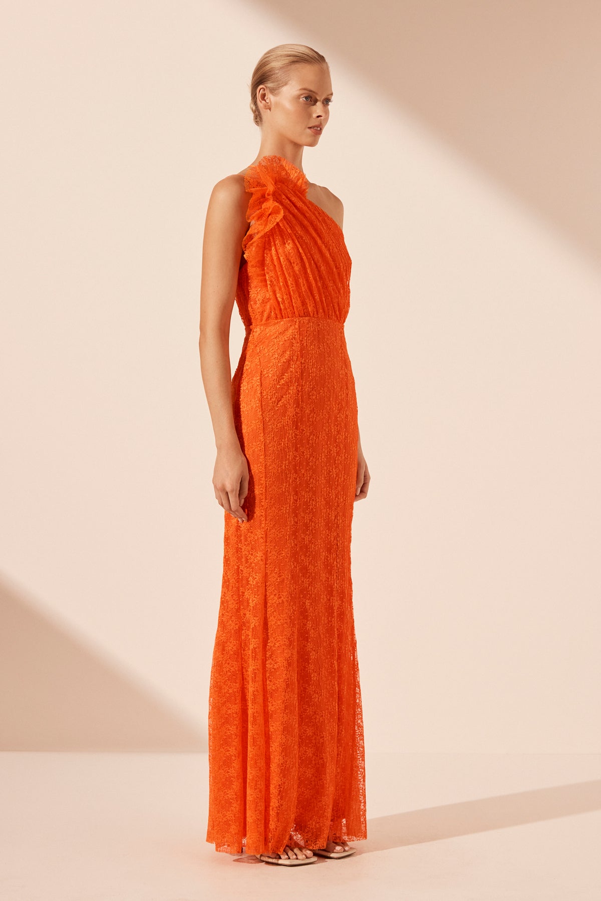 SOL - LACE ASYMMETRICALAL DETAIL MAXI DRESS