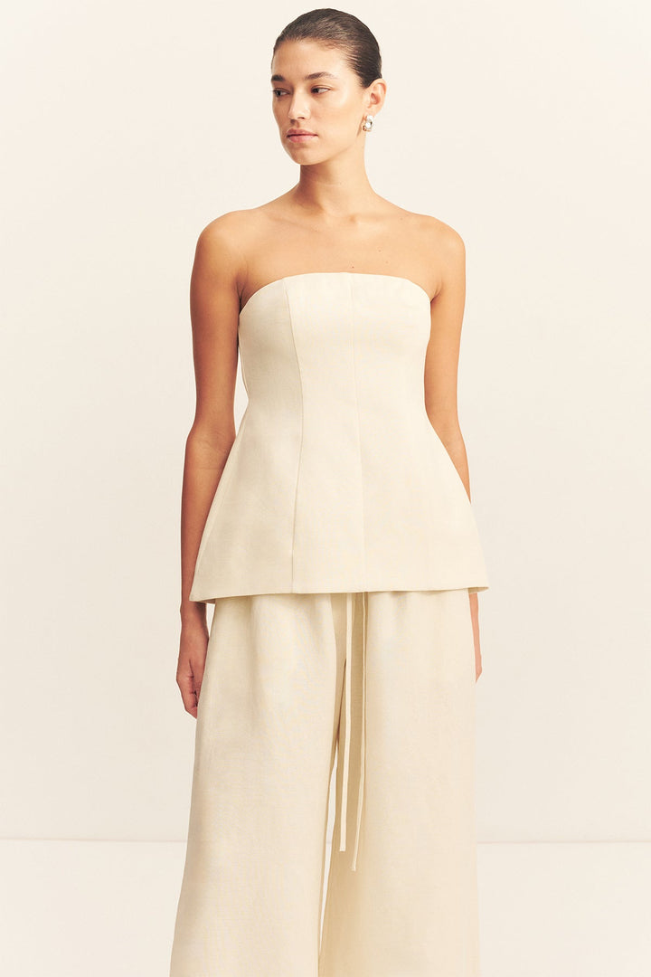 gigi strapless bustier - ecru