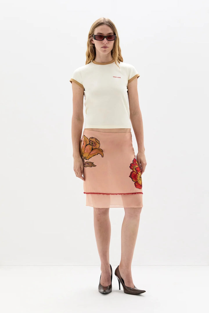 Estella Skirt - Aliera Floral Blush