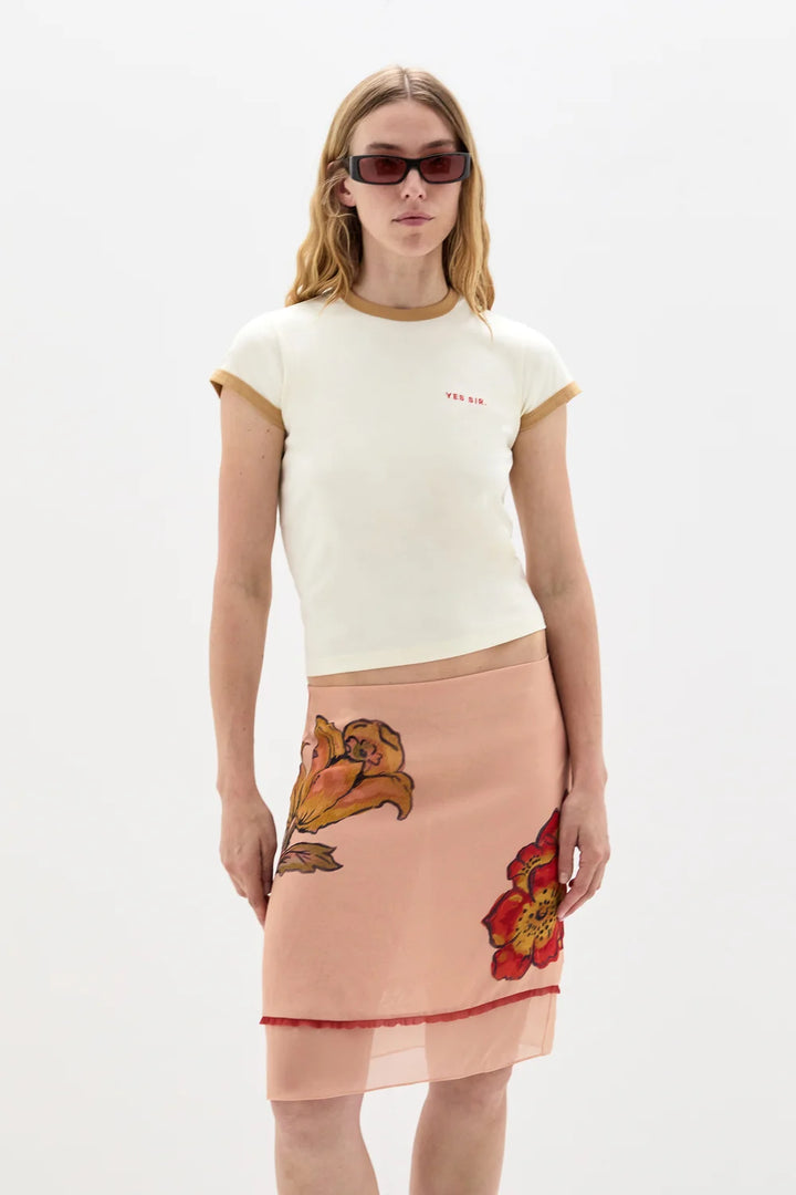 Estella Skirt - Aliera Floral Blush