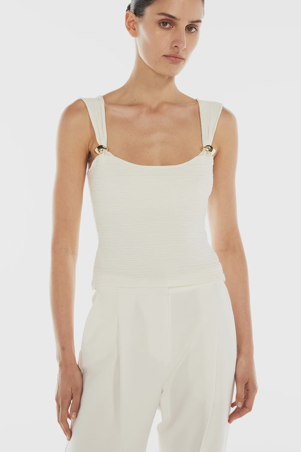 Body Language Knit Top - White