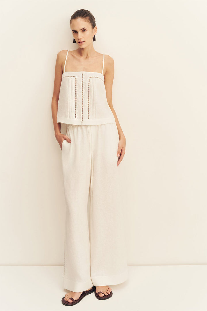 tommy linen cami - ivory
