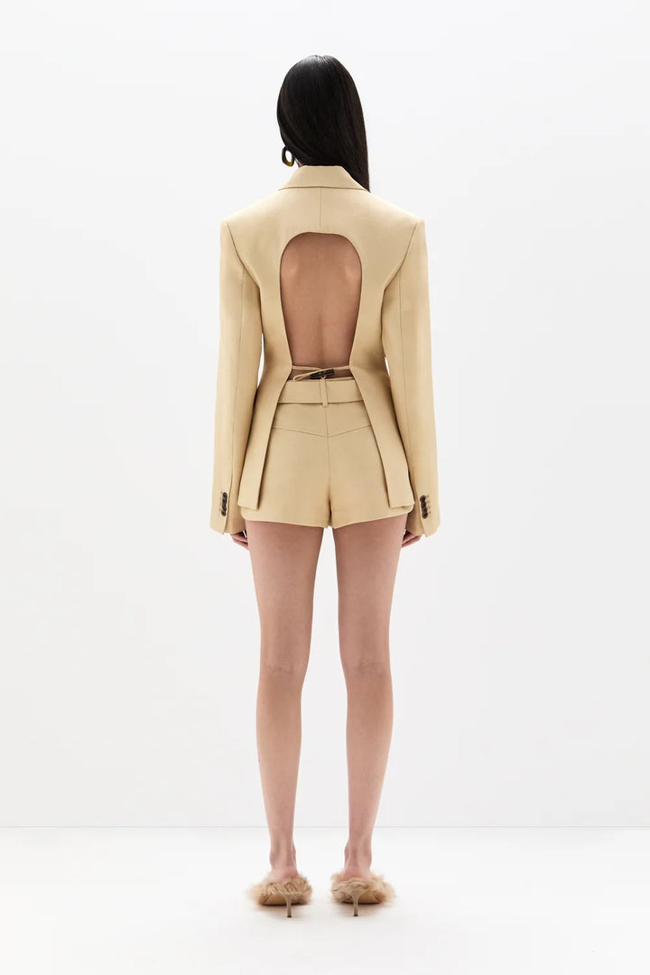 Bronte Belted Mini Short - Beige