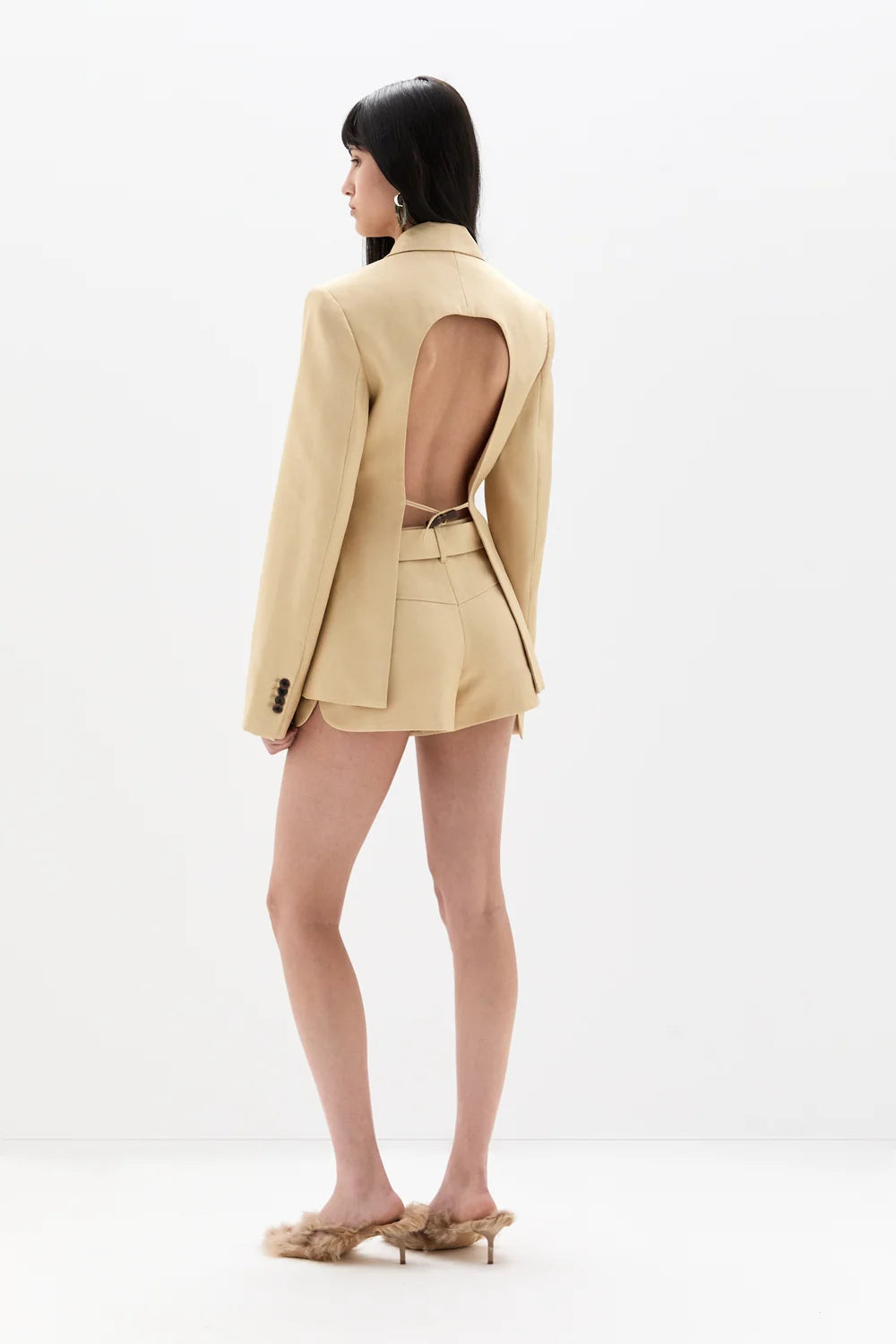 Bronte Belted Mini Short - Beige