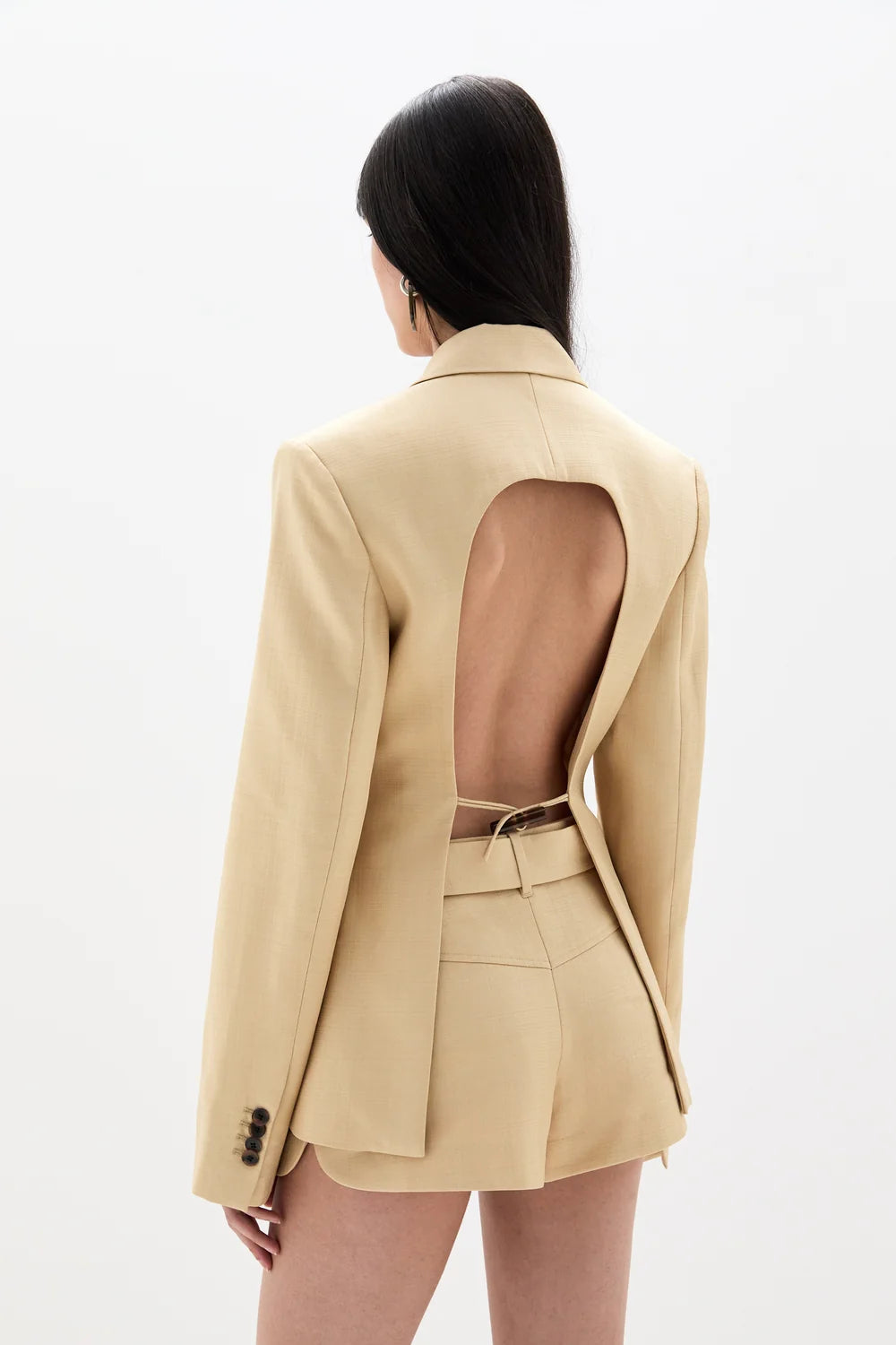 Bronte Belted Mini Short - Beige