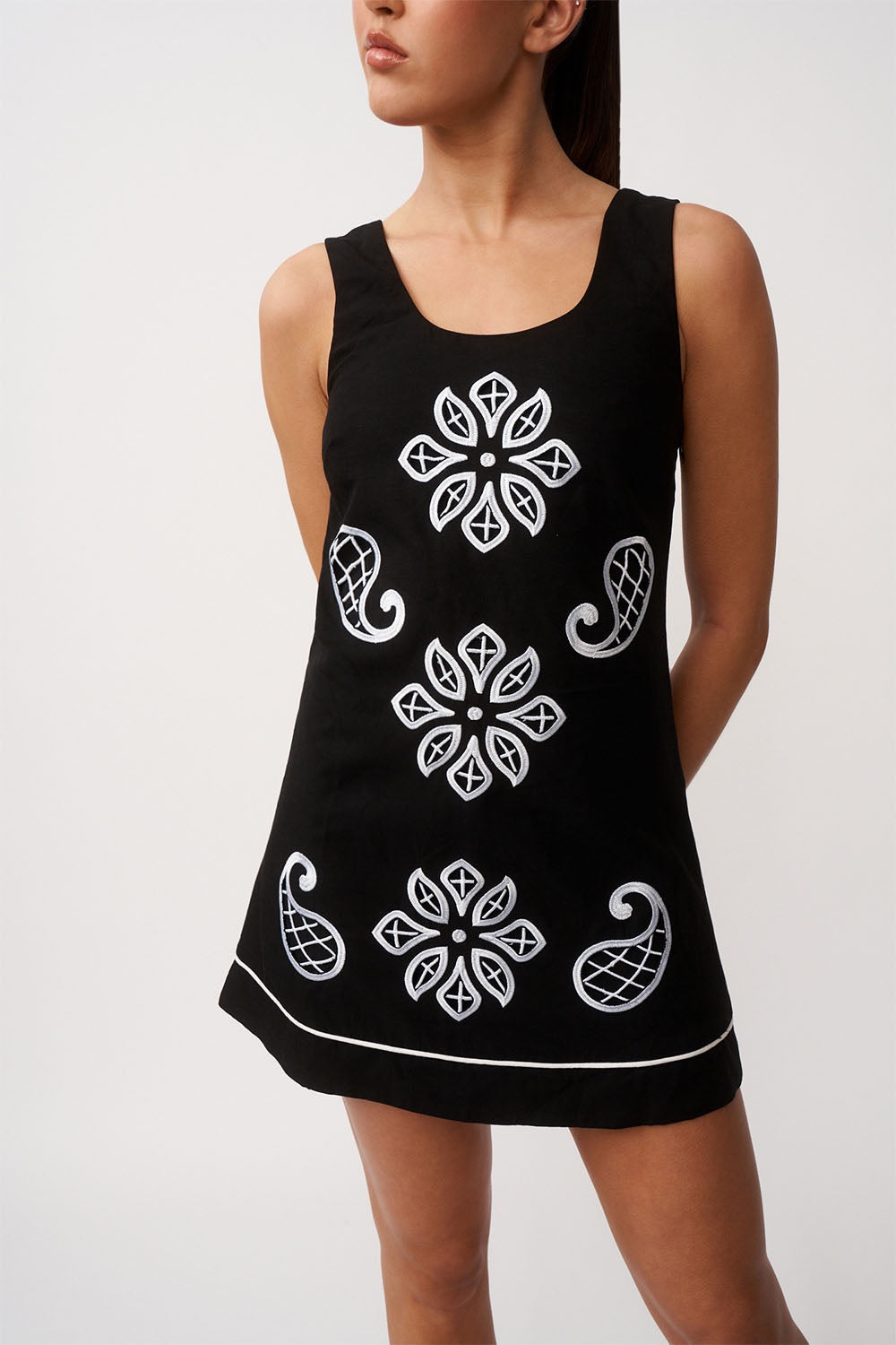 Alfresco Embroidery Mini Dress