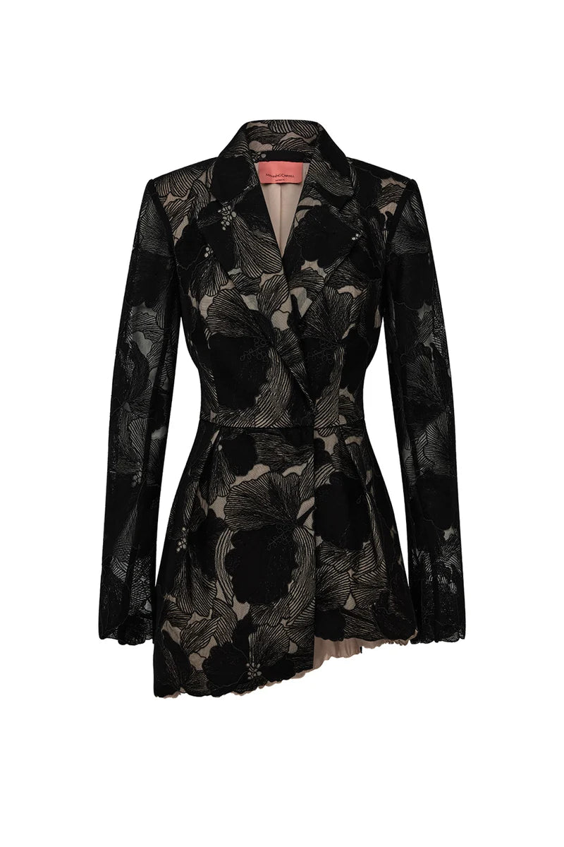 SHEER FORCE PEPLUM BLAZER