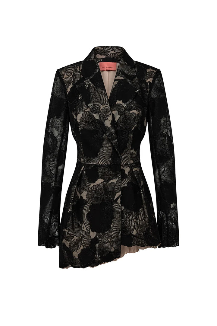 SHEER FORCE PEPLUM BLAZER