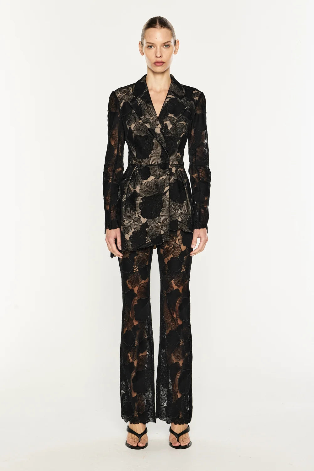 SHEER FORCE PEPLUM BLAZER