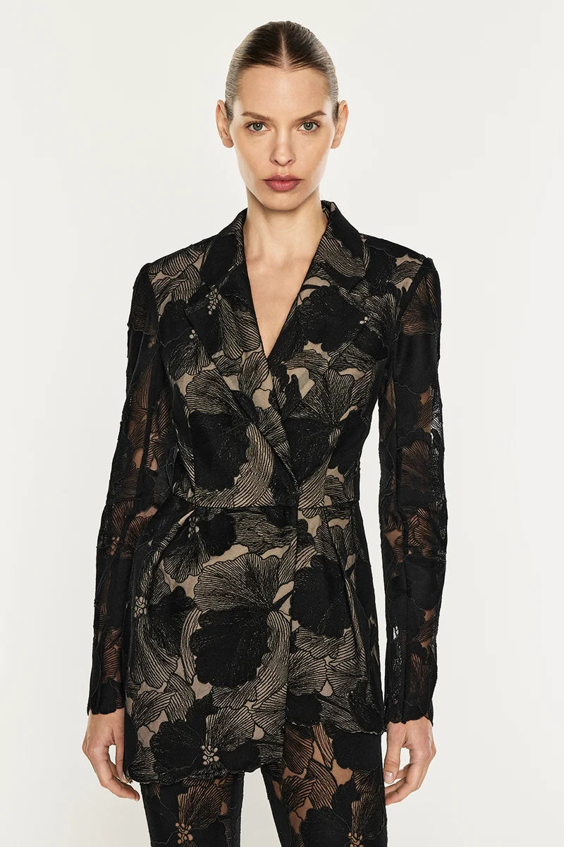 SHEER FORCE PEPLUM BLAZER