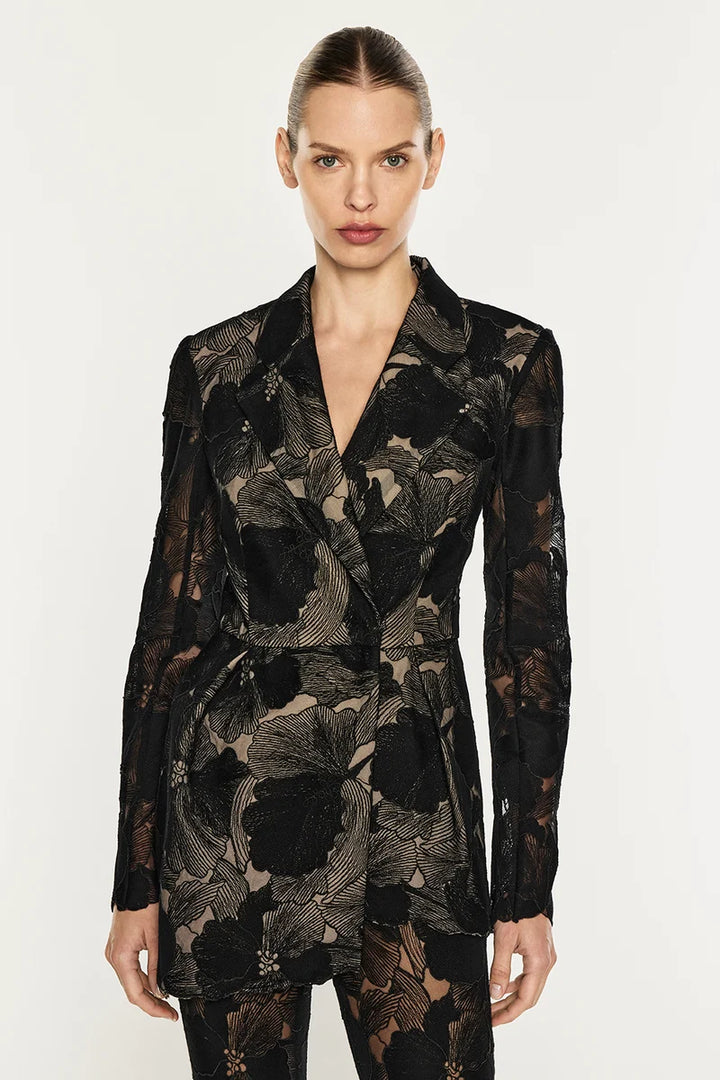 SHEER FORCE PEPLUM BLAZER