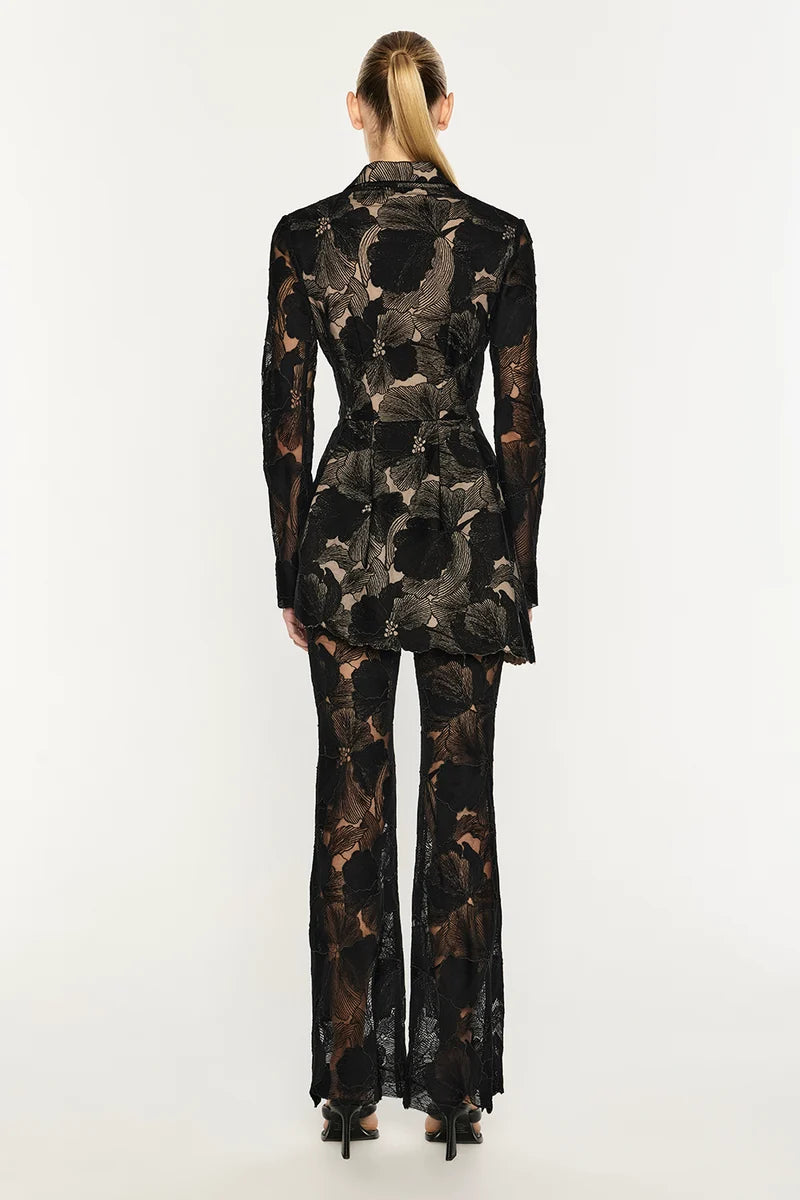 SHEER FORCE PEPLUM BLAZER