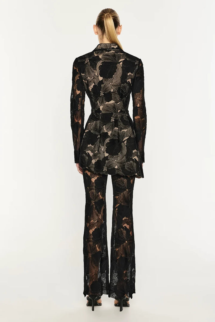 SHEER FORCE PEPLUM BLAZER