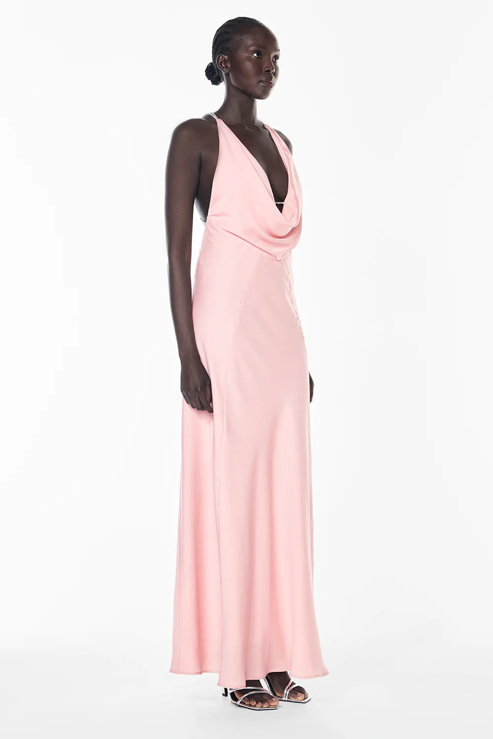 First Dance Cowl Dress - Pastel Pink