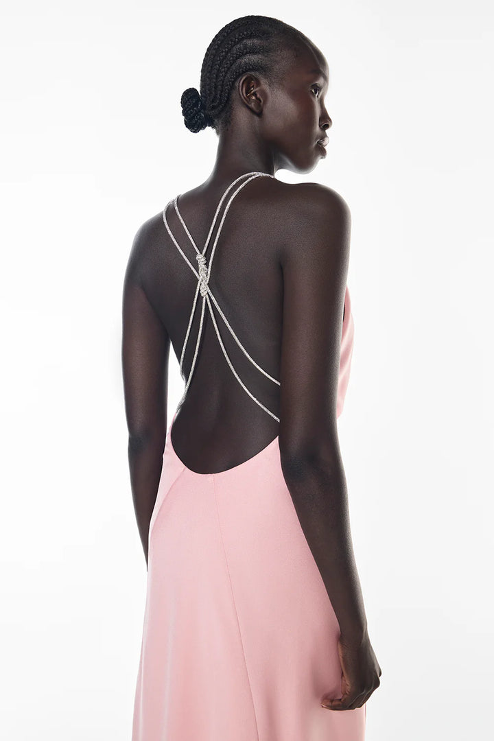 First Dance Cowl Dress - Pastel Pink