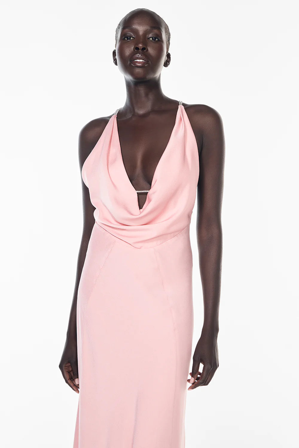 First Dance Cowl Dress - Pastel Pink