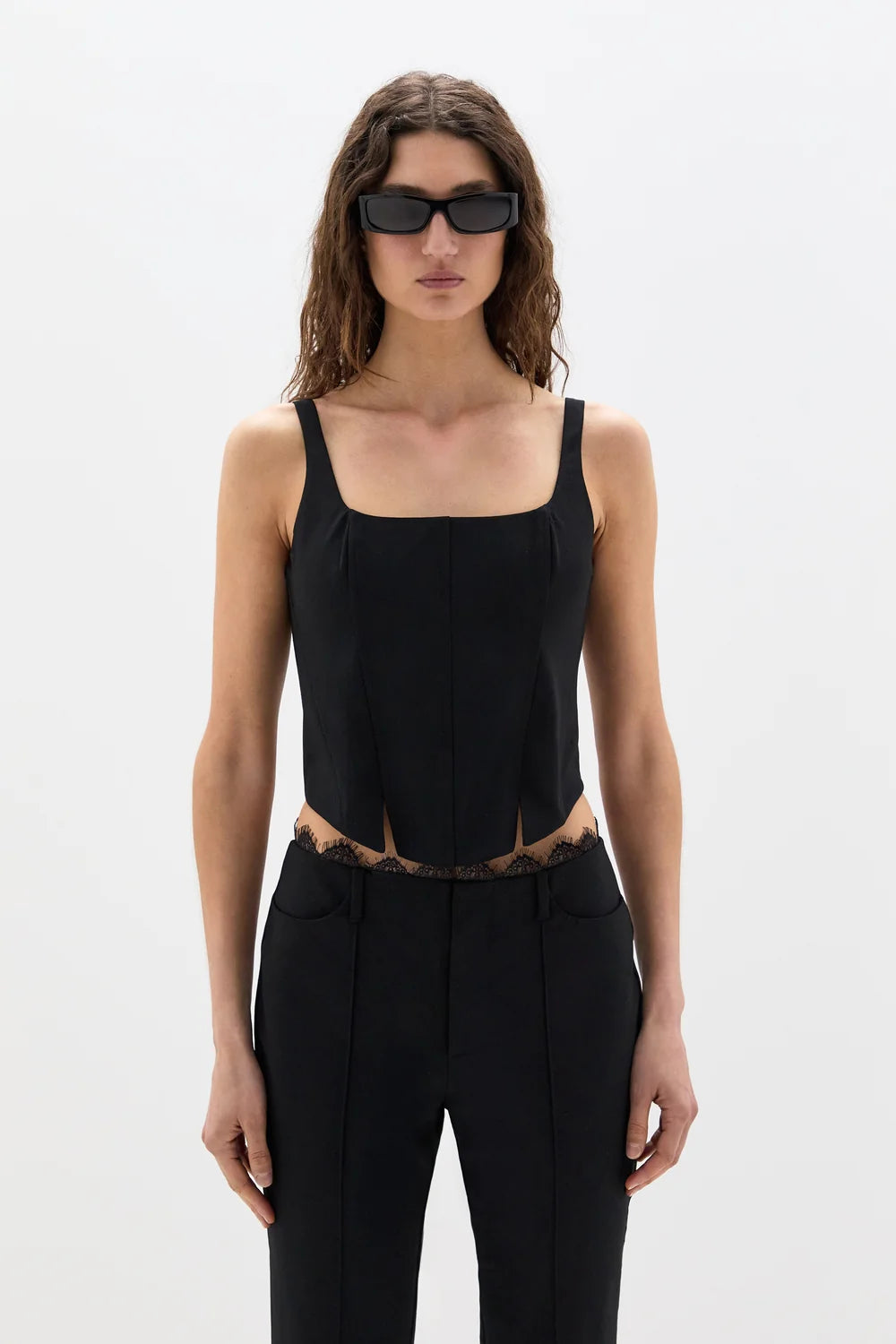 Miller Lace Capri Pant - Black