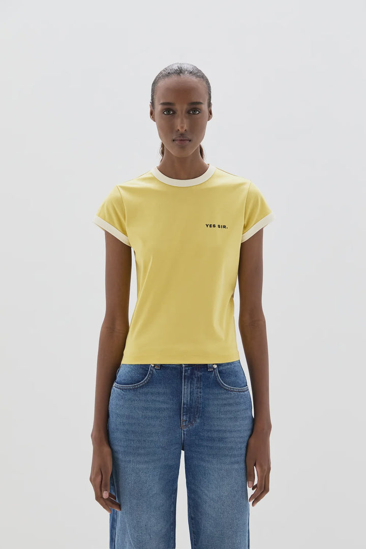 Yes SIR Fitted Tee - Yellow