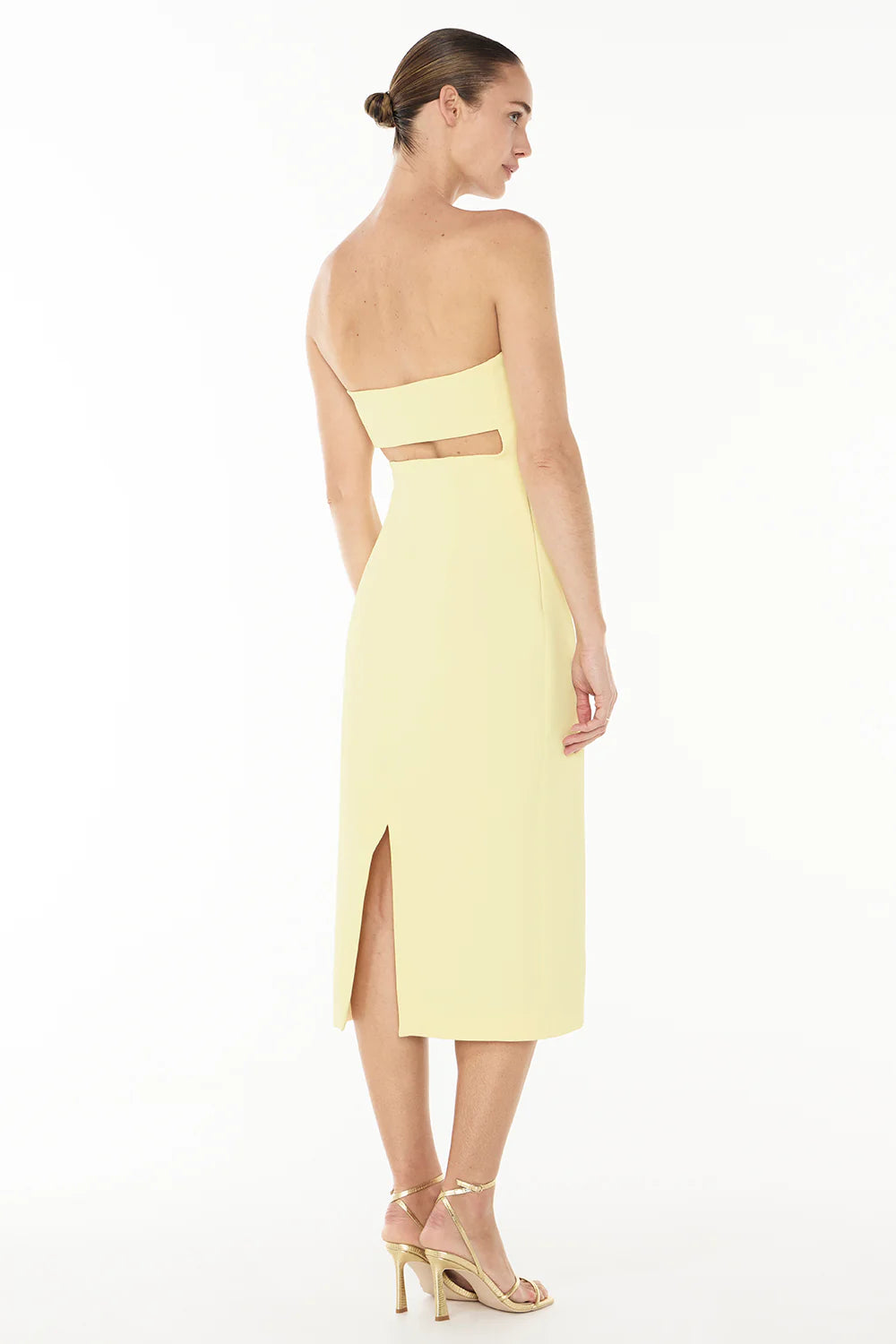 Magic Hour Strapless Dress - Pastel Yellow