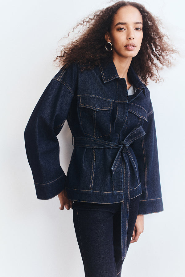 rita deep indigo jacket