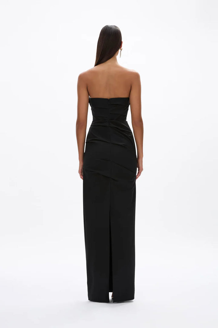 SALMA STRAPLESS GOWN - BLACK