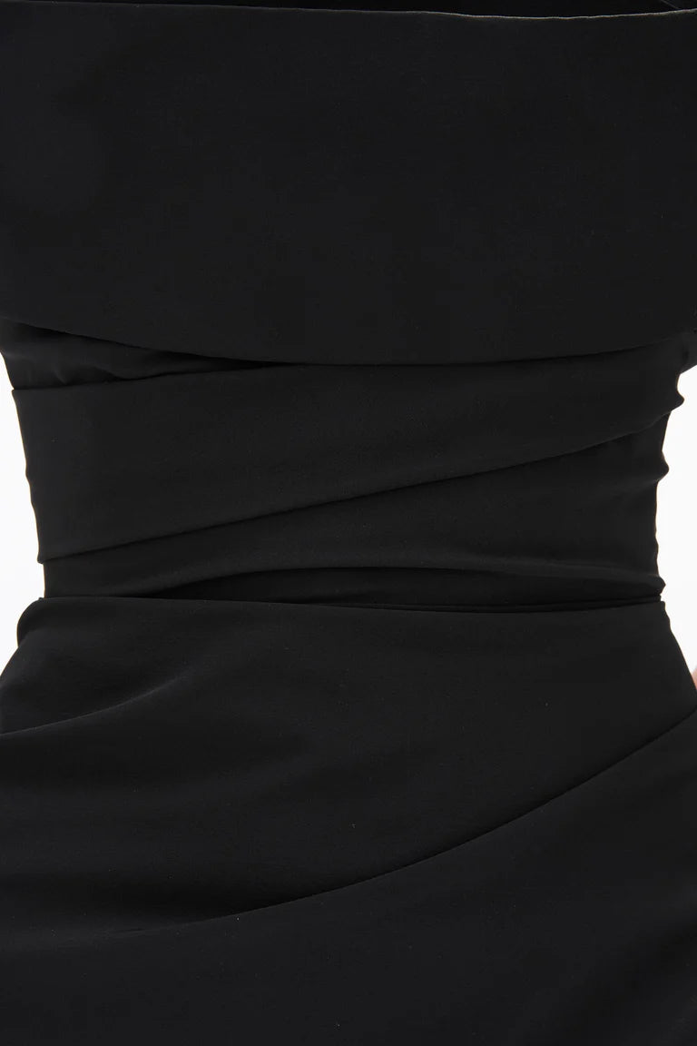 SALMA STRAPLESS GOWN - BLACK