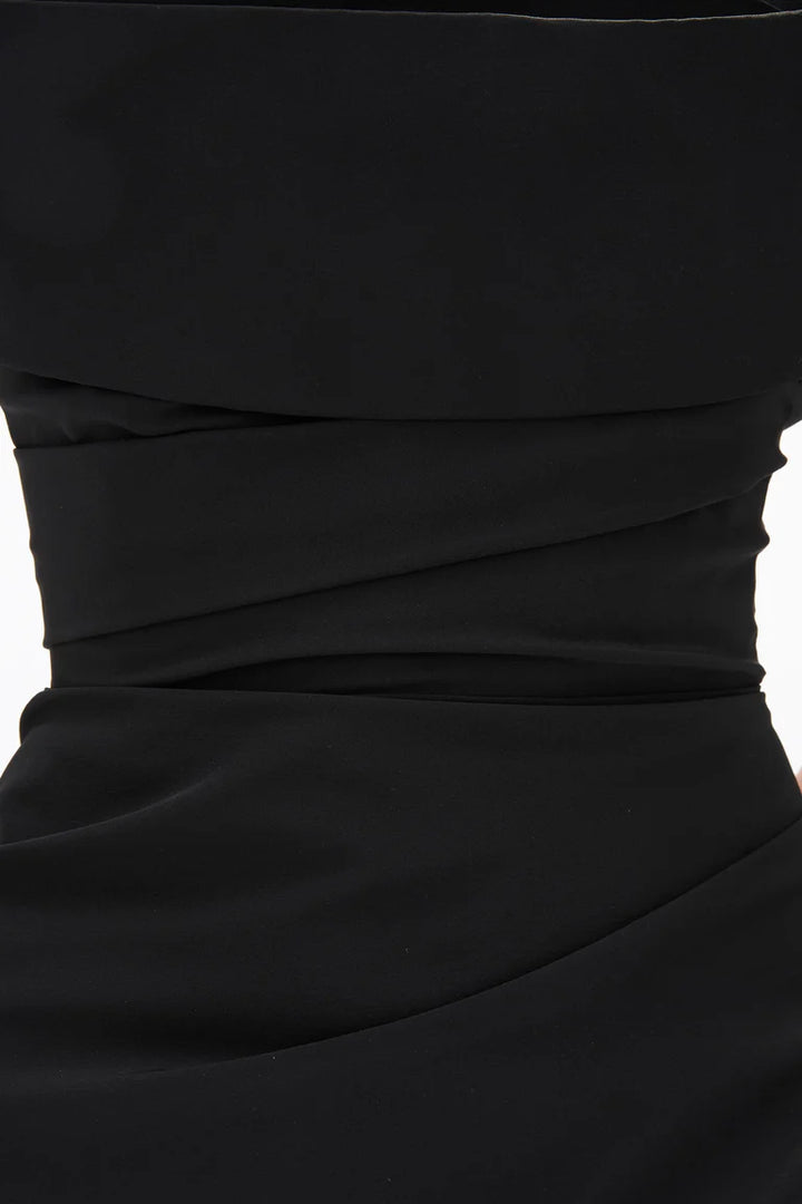 SALMA STRAPLESS GOWN - BLACK