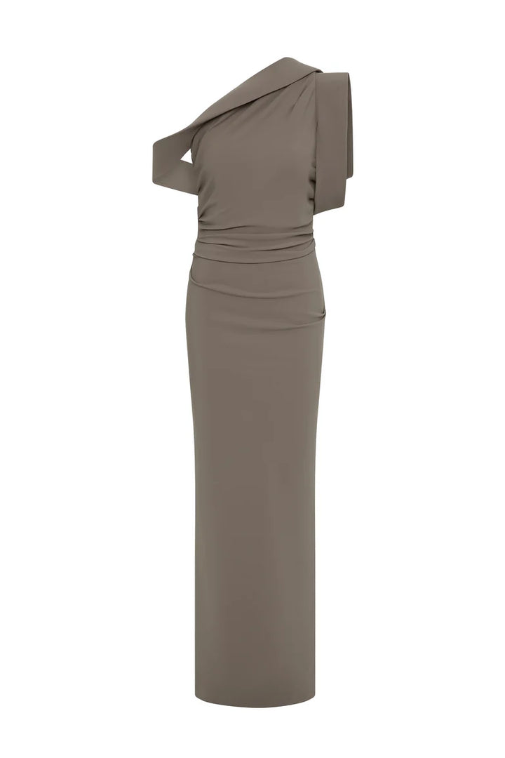 Rowana One Shoulder Gown - Slate