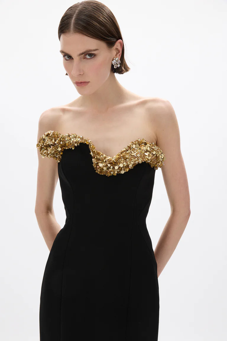 Lucca Gown - Black/ Gold